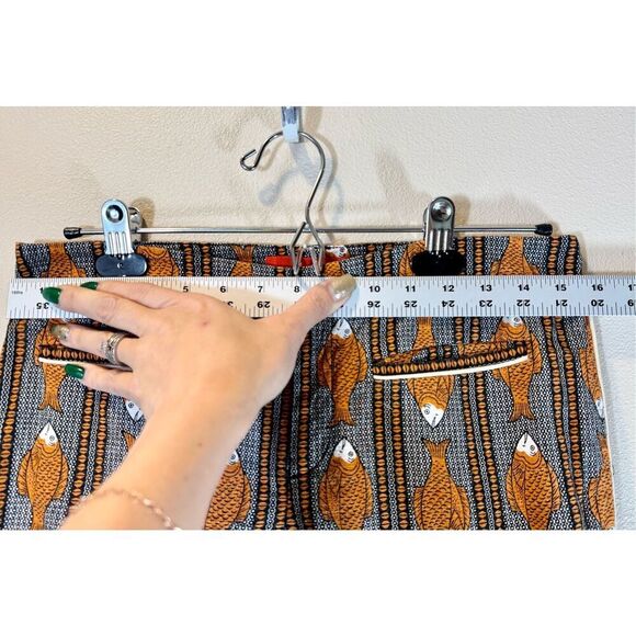 NWOT Anthropologie Cartonnier Capri Crop Flowing Fish Pants Slacks Women's 6 - Picture 9 of 12